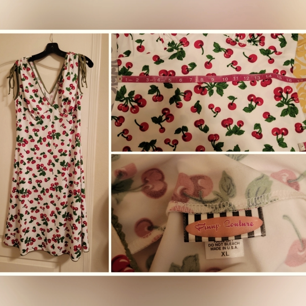 Pinup Couture White Cherry Dress